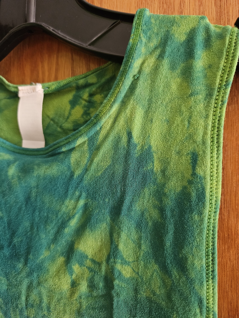 Tie-Dye Green Scoop Neck Camisole